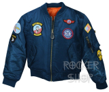 Bunda BOMBER MA1 TOP GUN detská-Navy