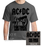 Tričko AC/DC pánske-For Those About To Rock/Grey