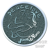 Odznak JOHN LENNON-Peace Love