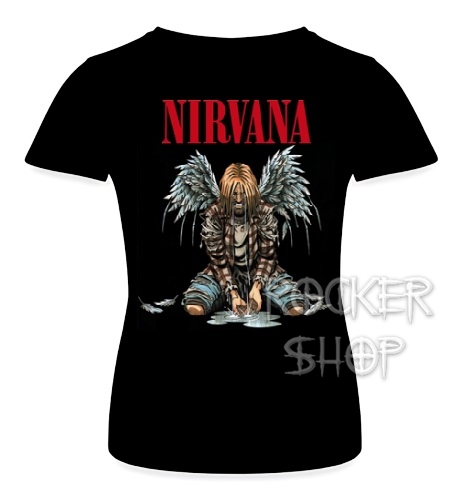 Tričko NIRVANA dámske-Kurt Cobain Wings