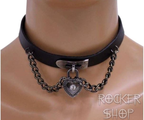 Náhrdelník CHOKER HEART ON CHAIN