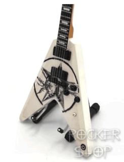 Mini gitara TESTAMENT-Eric Peterson Dean Old Skull White