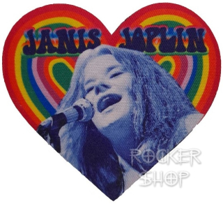 Nášivka JANIS JOPLIN vyšívaná-Heart