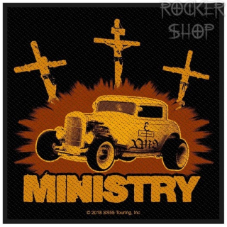 Nášivka MINISTRY vyšívaná-Jesus Built My Hotrod