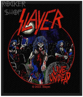 Nášivka SLAYER vyšívaná-Live Undead