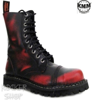 Topánky KMM 10D Black/Red-10 dierkové