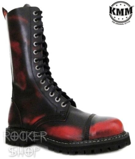 Topánky KMM 14D Black/Red-14 dierkové