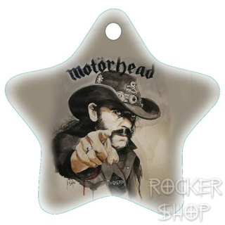 Vianočná ozdoba MOTORHEAD hviezda-Lemmy