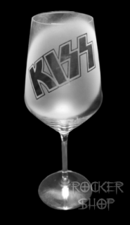 Pohár na víno KISS-Logo